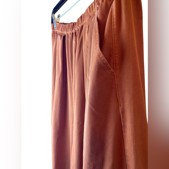 High waisted palazzo wide leg light denim pants M Trousers - Picture 4 of 6